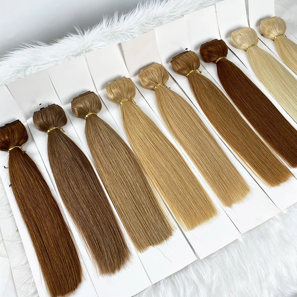 Hot Selling 2019 Hotsale No Tangle No Shedding Virgin Human Double Drawn Fish Wire Halo Hair Extensions