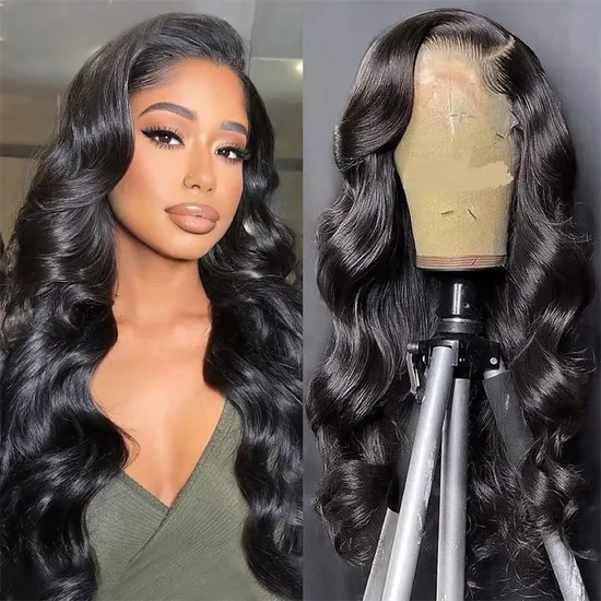 Large Stock 100% Remy Human Hair Lace Front Wigs Sample Customization
