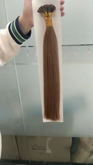 A extensão lisa 10A do cabelo da ponta da queratina de Itália classifica o cabelo 100% humano