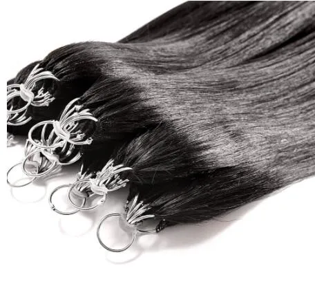 Partes de cabelo reto 6D 2ND de alta qualidade 100% extensões de cabelo de penas humanas