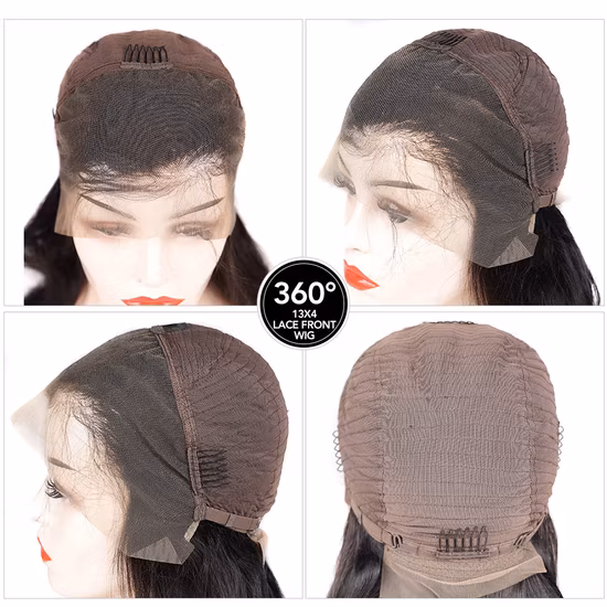Grande personalização da amostra das perucas da parte dianteira do laço do cabelo humano de Remy do estoque 100%